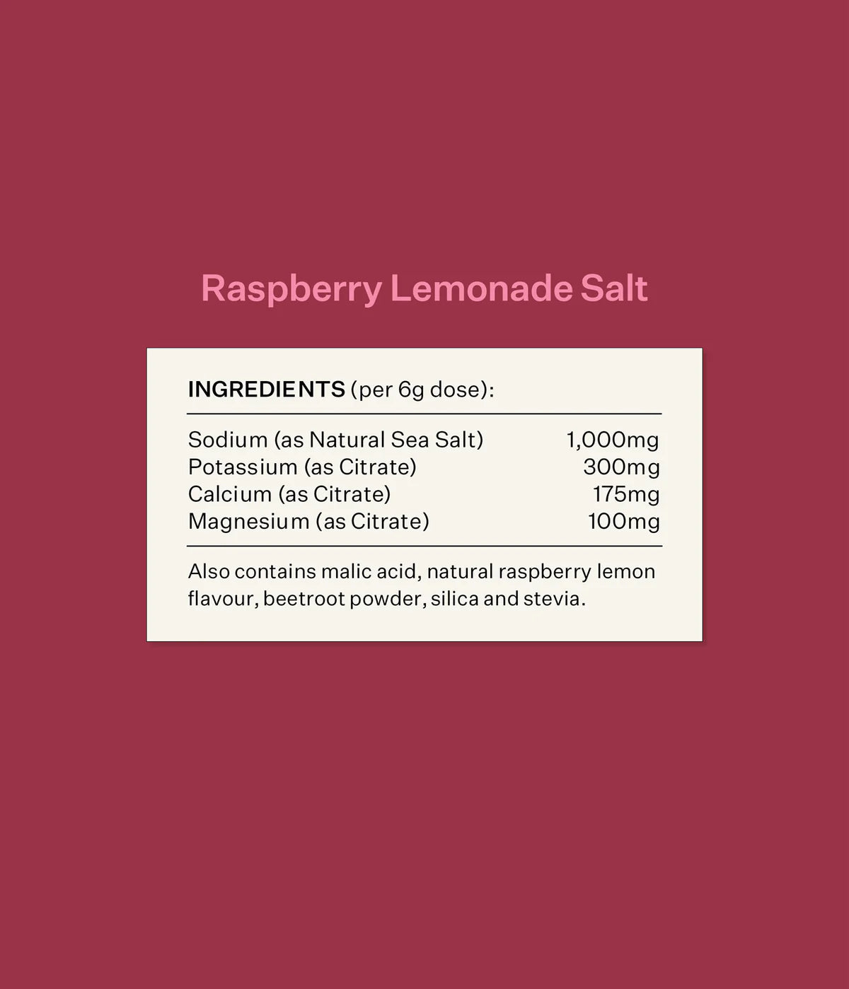 Two Islands Electrolyte Raspberry Lemonade Salt