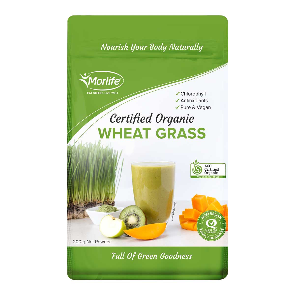 Morlife Alkalising Wheat Grass 200g