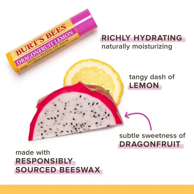 Burts Bees Lip Balm Dragonfruit Lemon