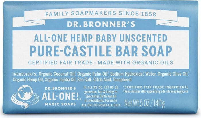 Dr Bronner Soap Bar Unscented Baby