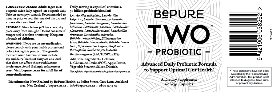 Be Pure Two Probiotic