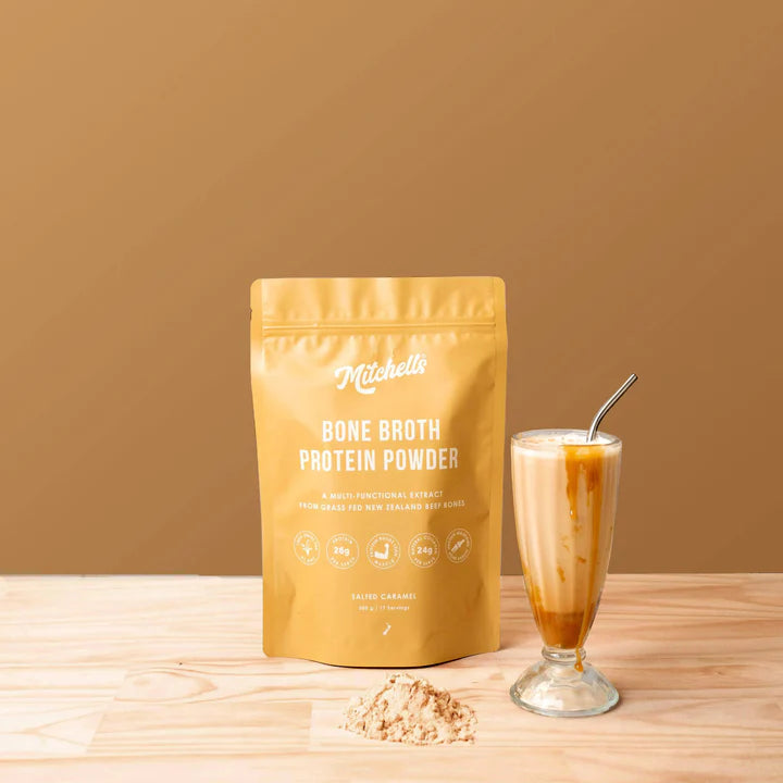 Mitchells Bone Broth Protein Salted Caramel 500g